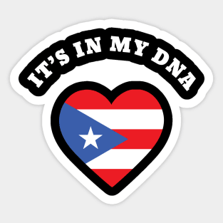 It's In My DNA Puerto Rico Rican Hispanic Heritage Month Sticker